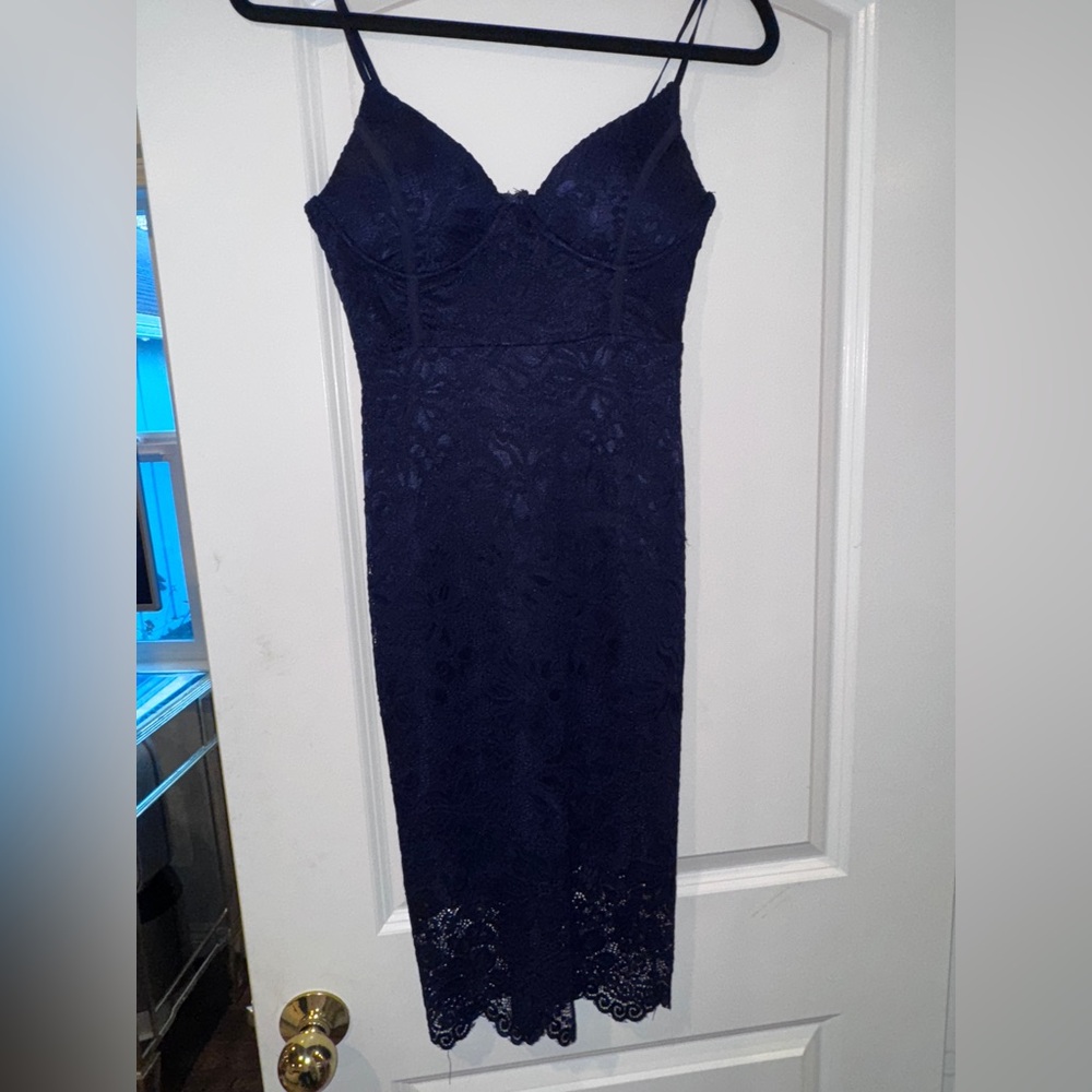Lulu’s Navy Lace bustier Dress